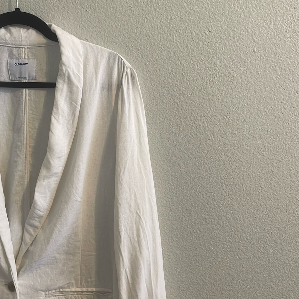 Linen blend blazer